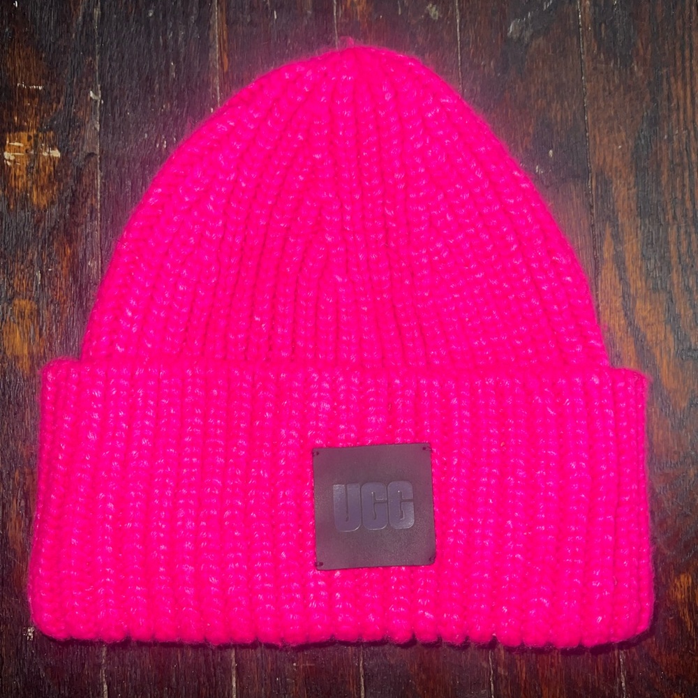 UGG Kids Bright Pink Knit Hat